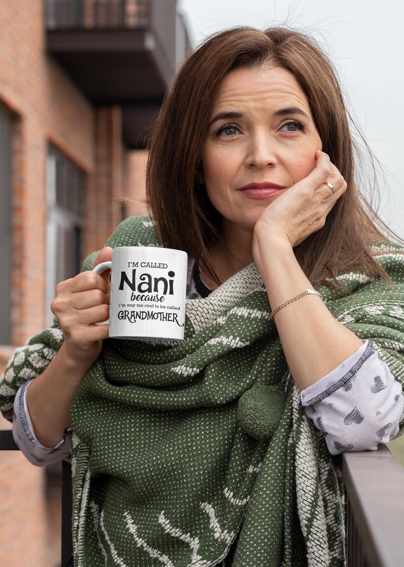 Mugart Best Coffee Mug-Grandma Gifts Ideas for Men and Women. Iâ€™m called nani because Iâ€™m way too cool to be called grandmother. - Image 5